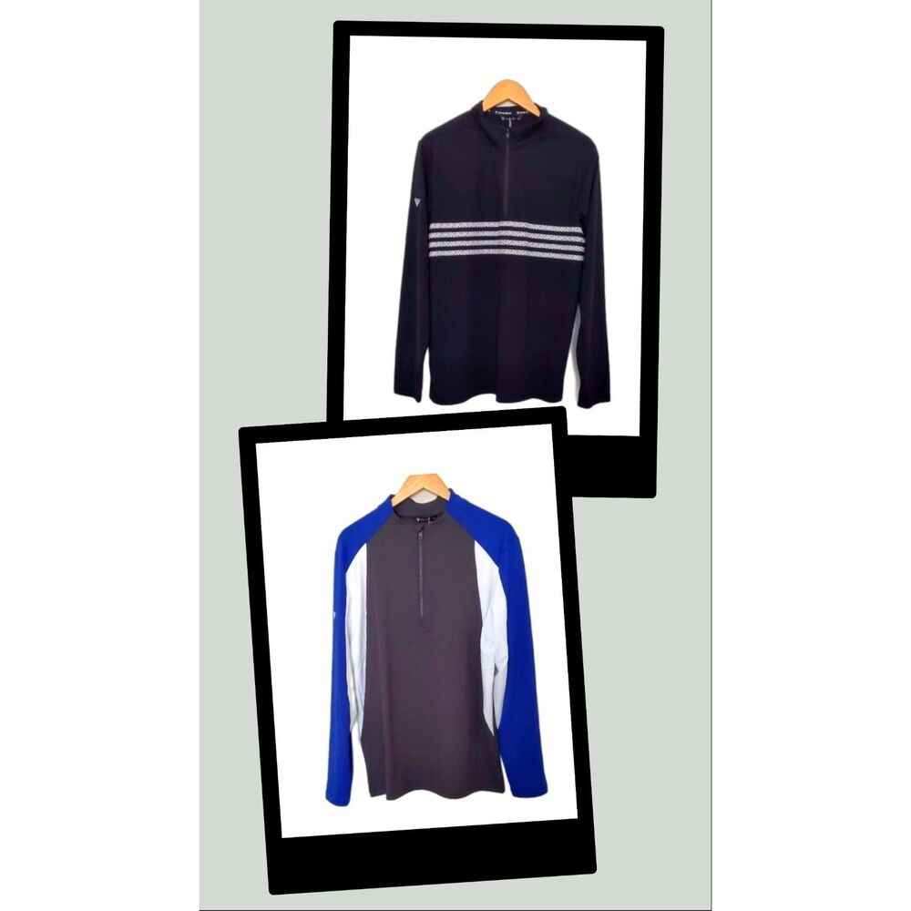 Levelwear Men's NEW Athletic Long Sleeve Shirt Bundle of 2, Size M